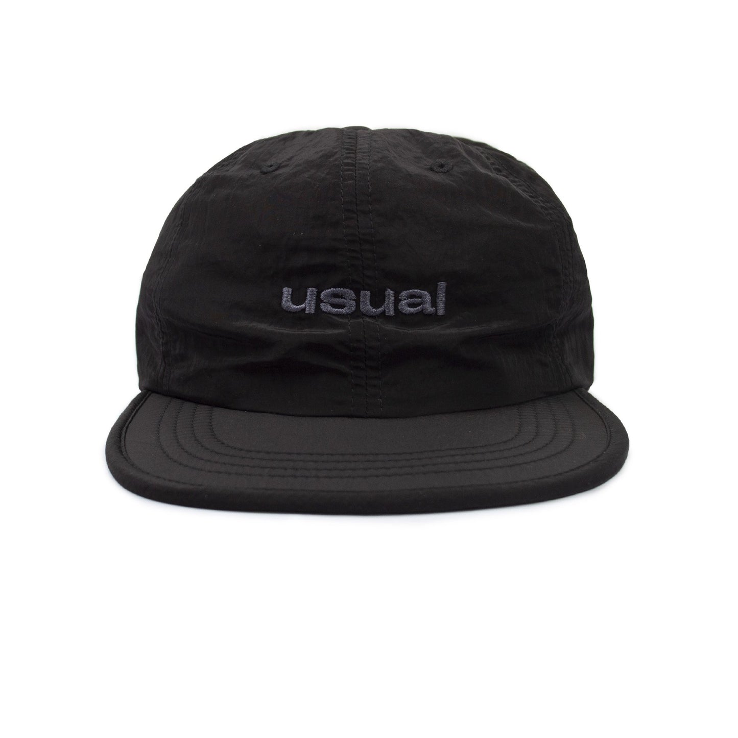 Usual - Runner 6 Panel Cap Black