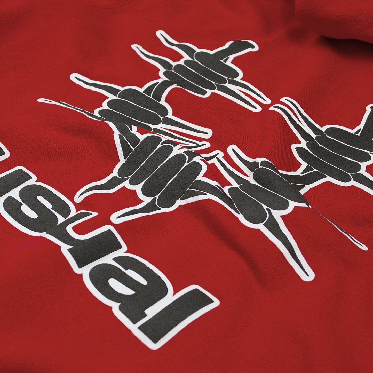 Usual Outline Hoodie Felpa Rossa
