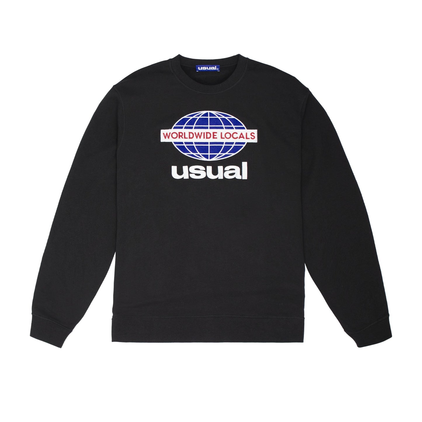 Usual - Worldwide Locals Crewneck Black