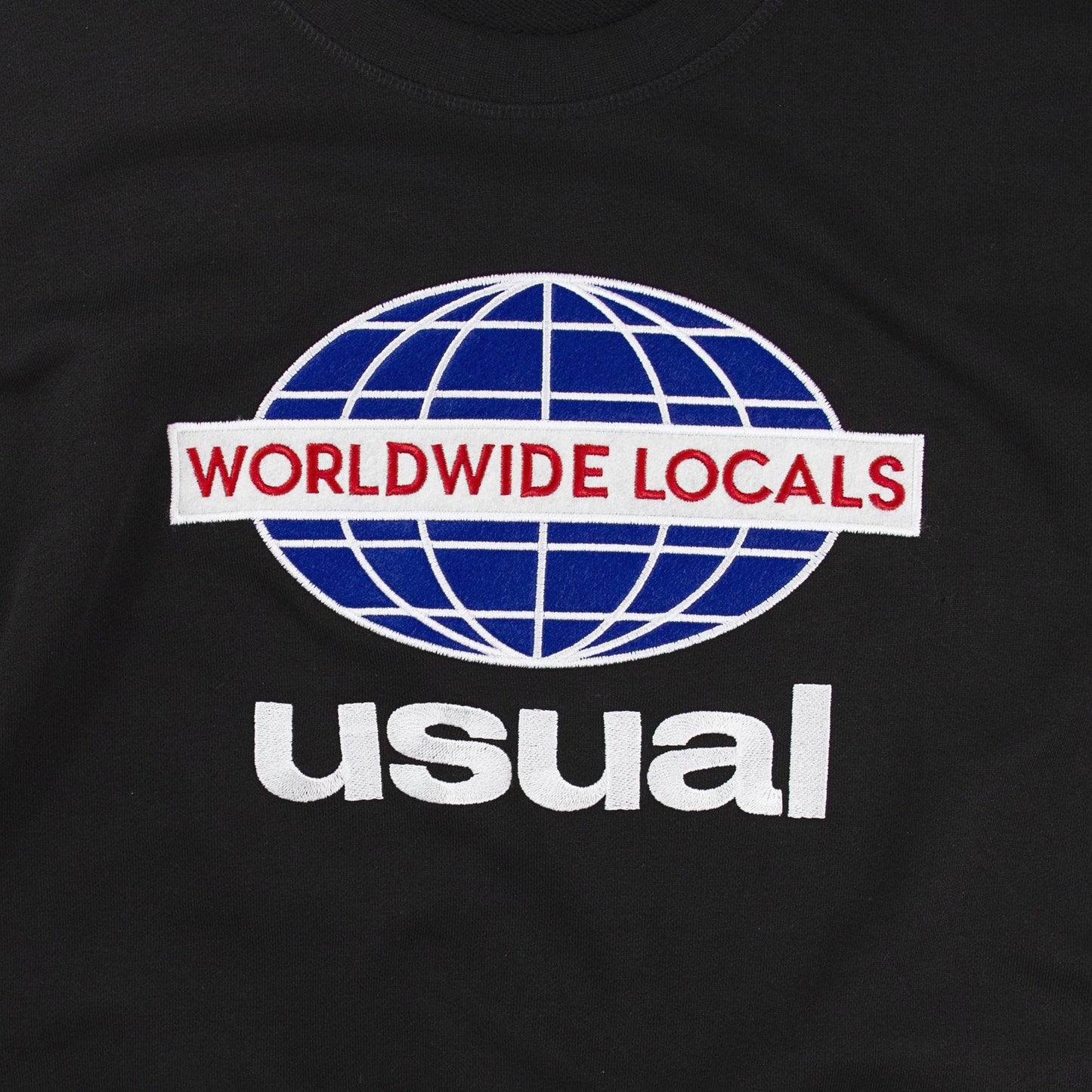 Usual - Worldwide Locals Crewneck Black