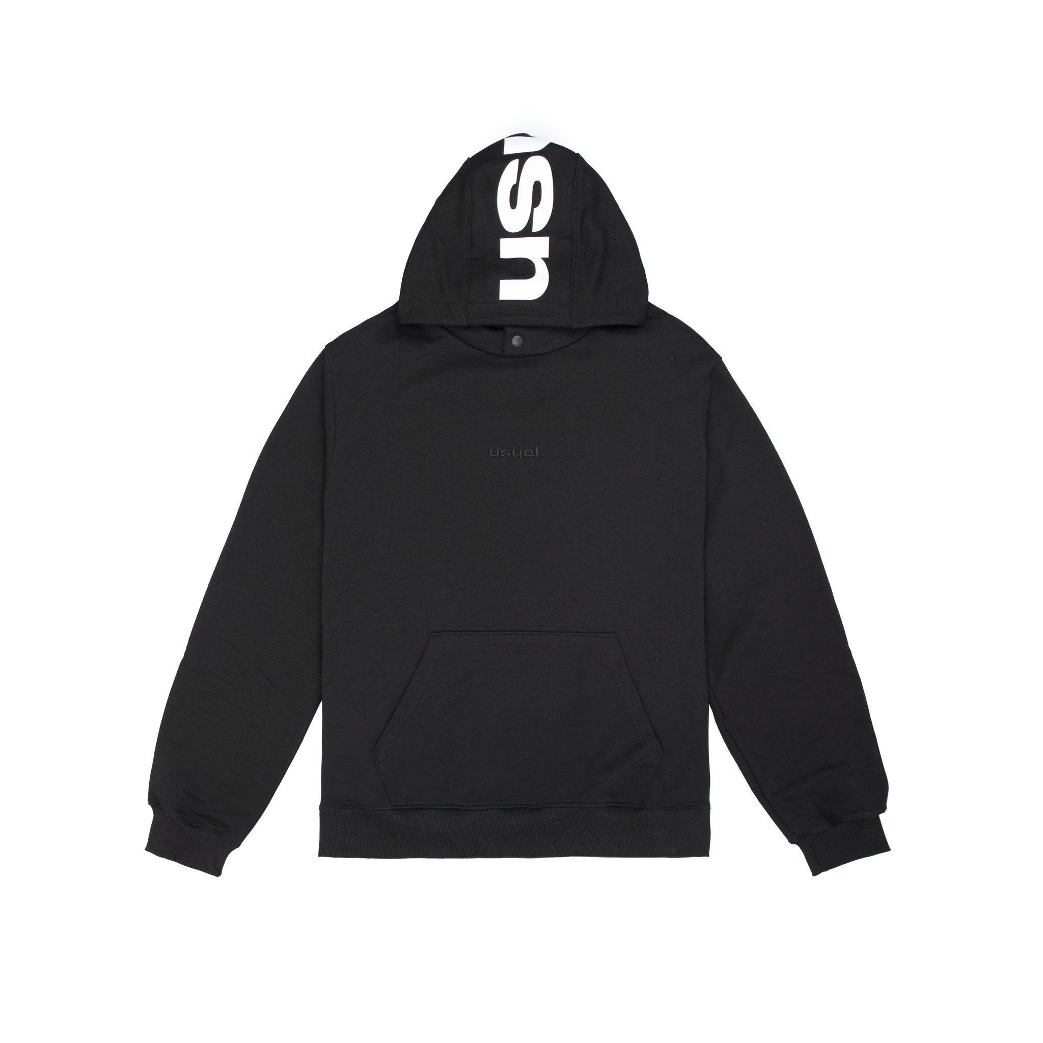 Usual - Clip Hoodie Black