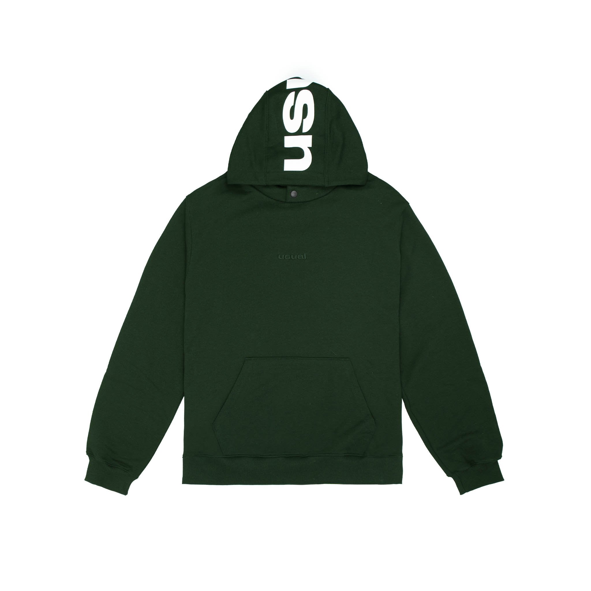 Usual - Clip Hoodie Dark Green