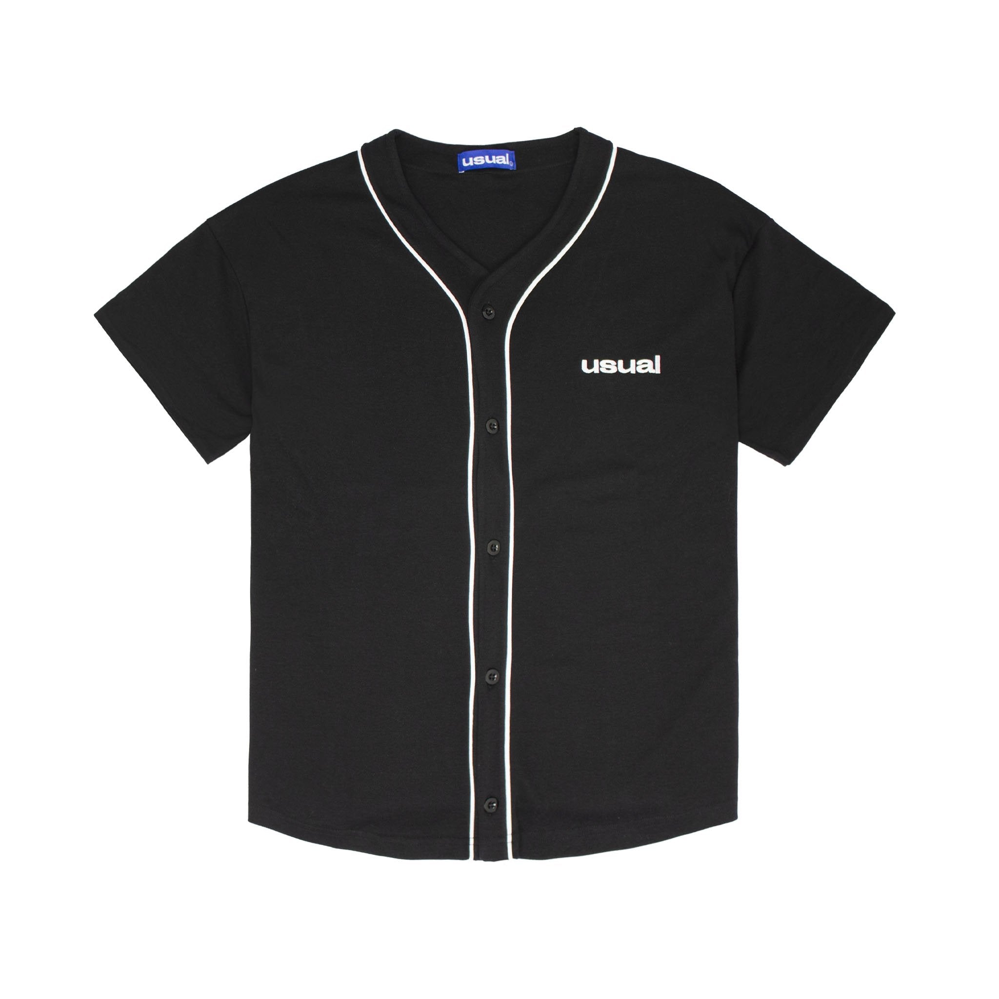 Usual - Home Run Baseball Shirt Black