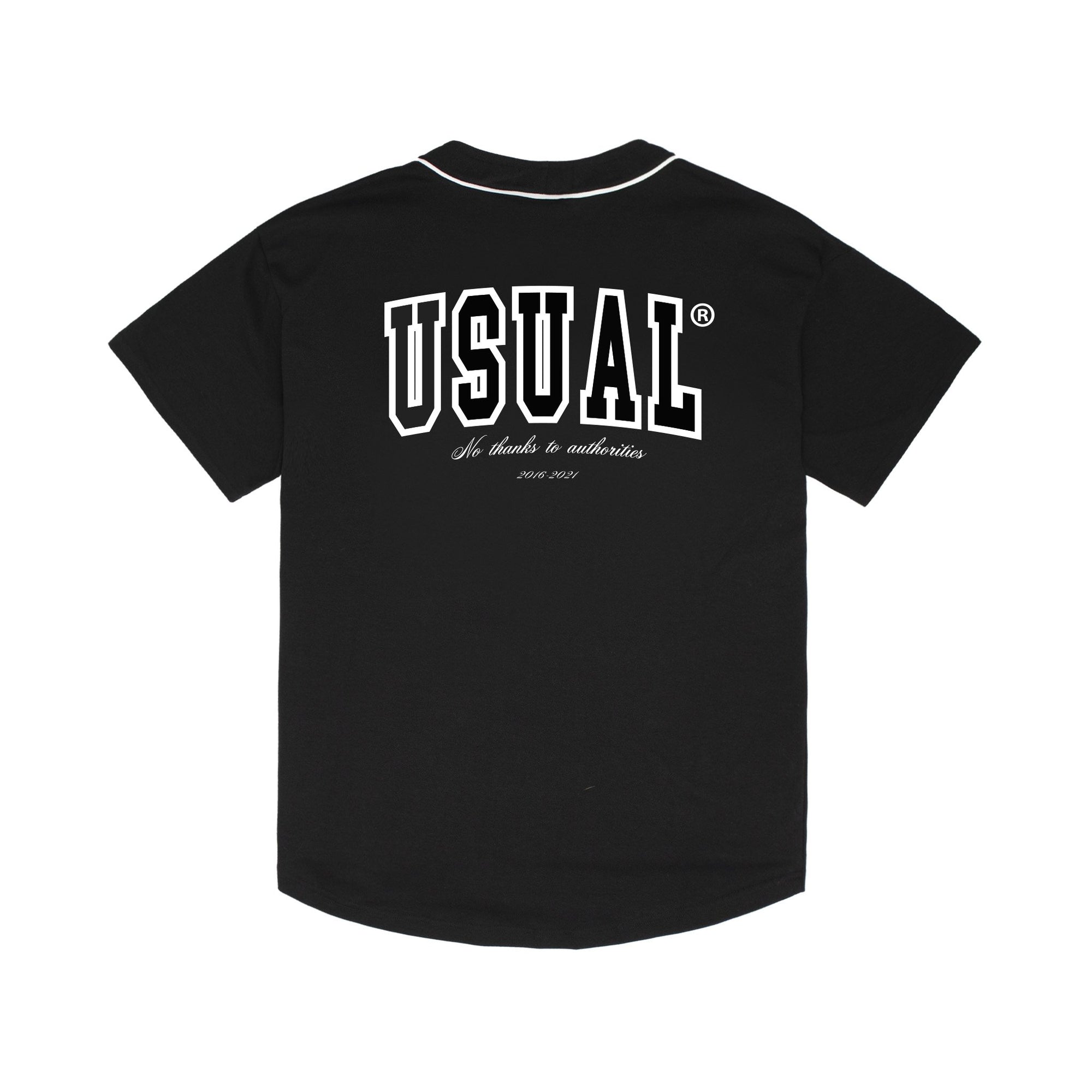 Usual - Home Run Baseball Shirt Black