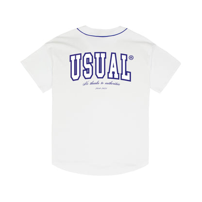 Usual - Home Run Baseball Shirt White