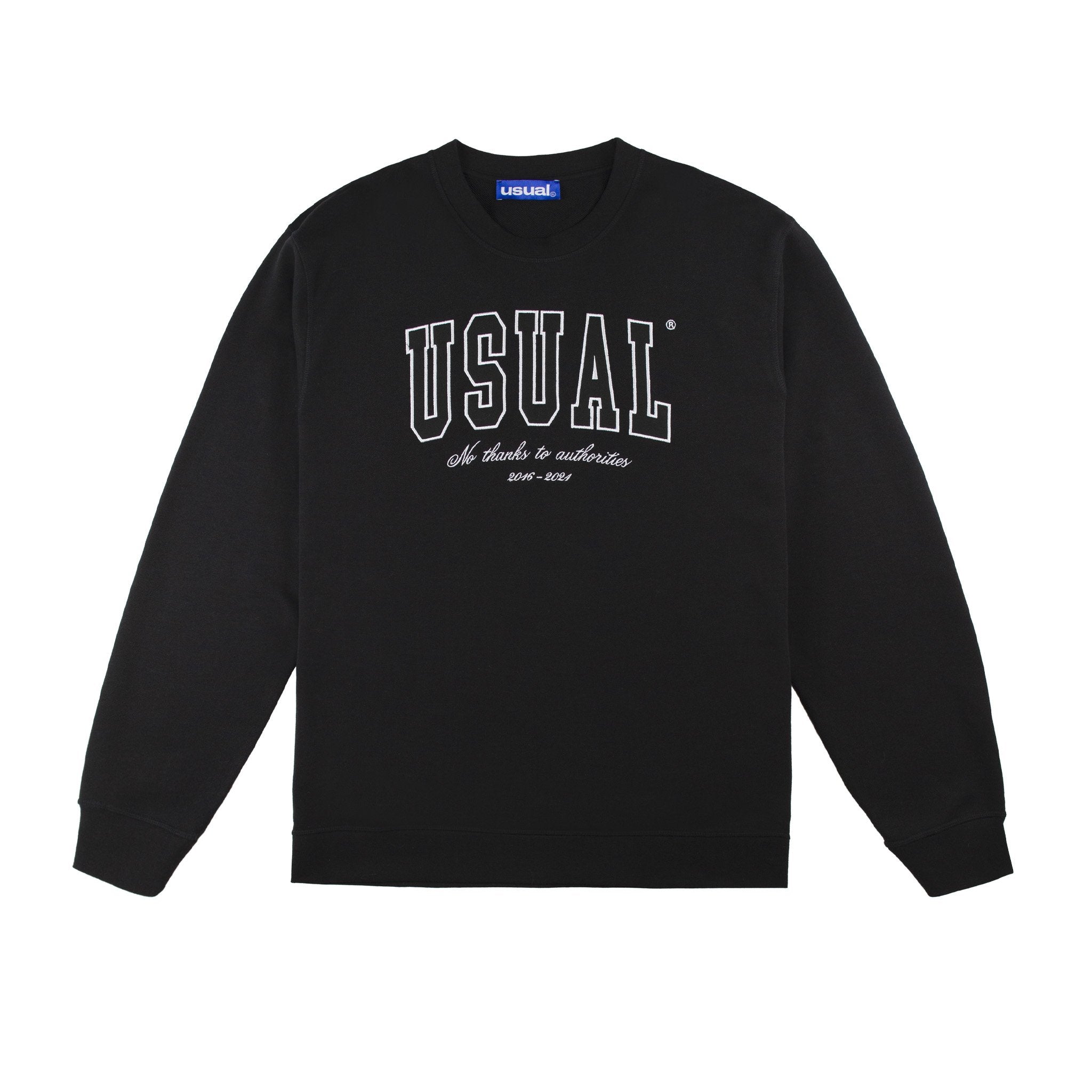 Usual - No Thanx Crewneck Black