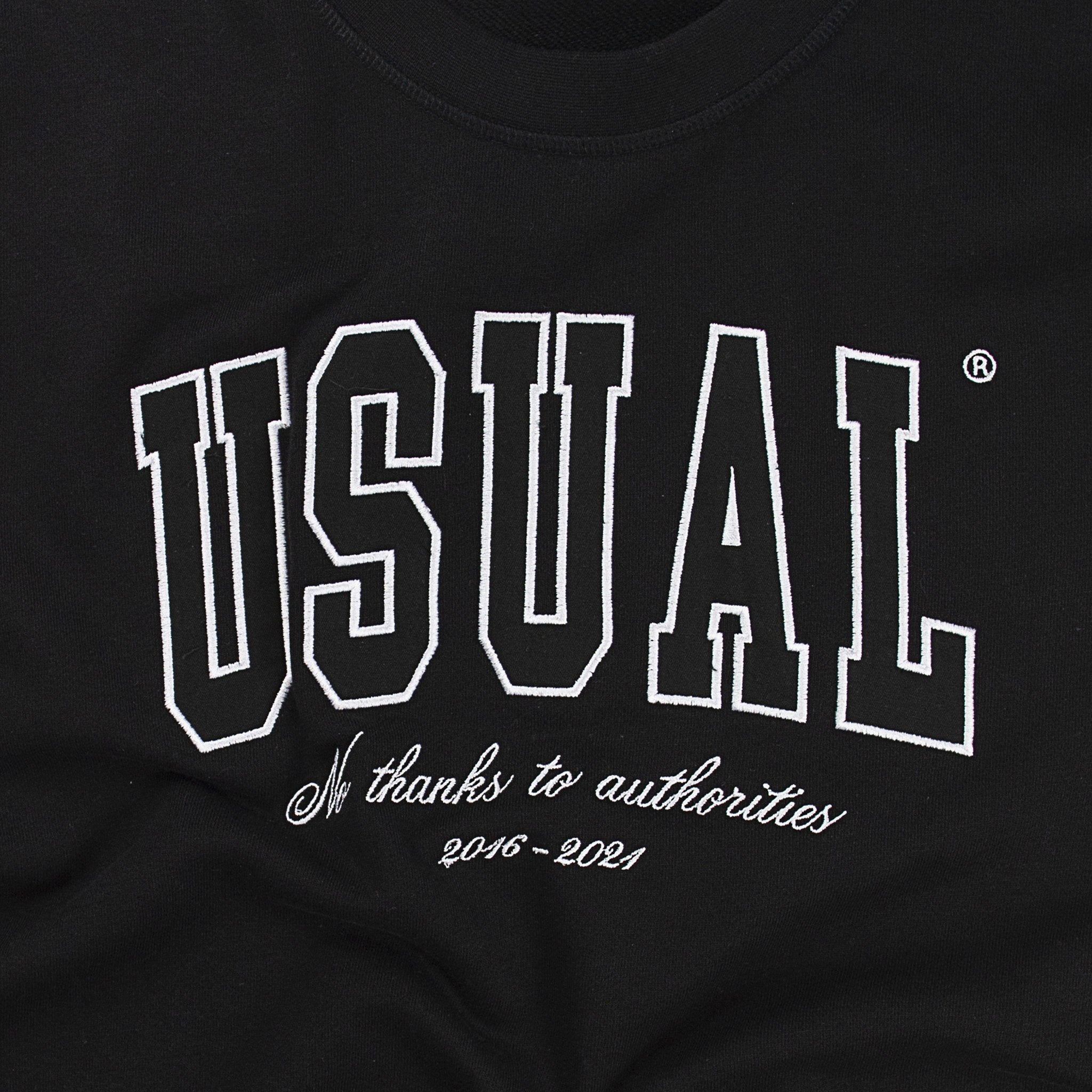 Usual - No Thanx Crewneck Black