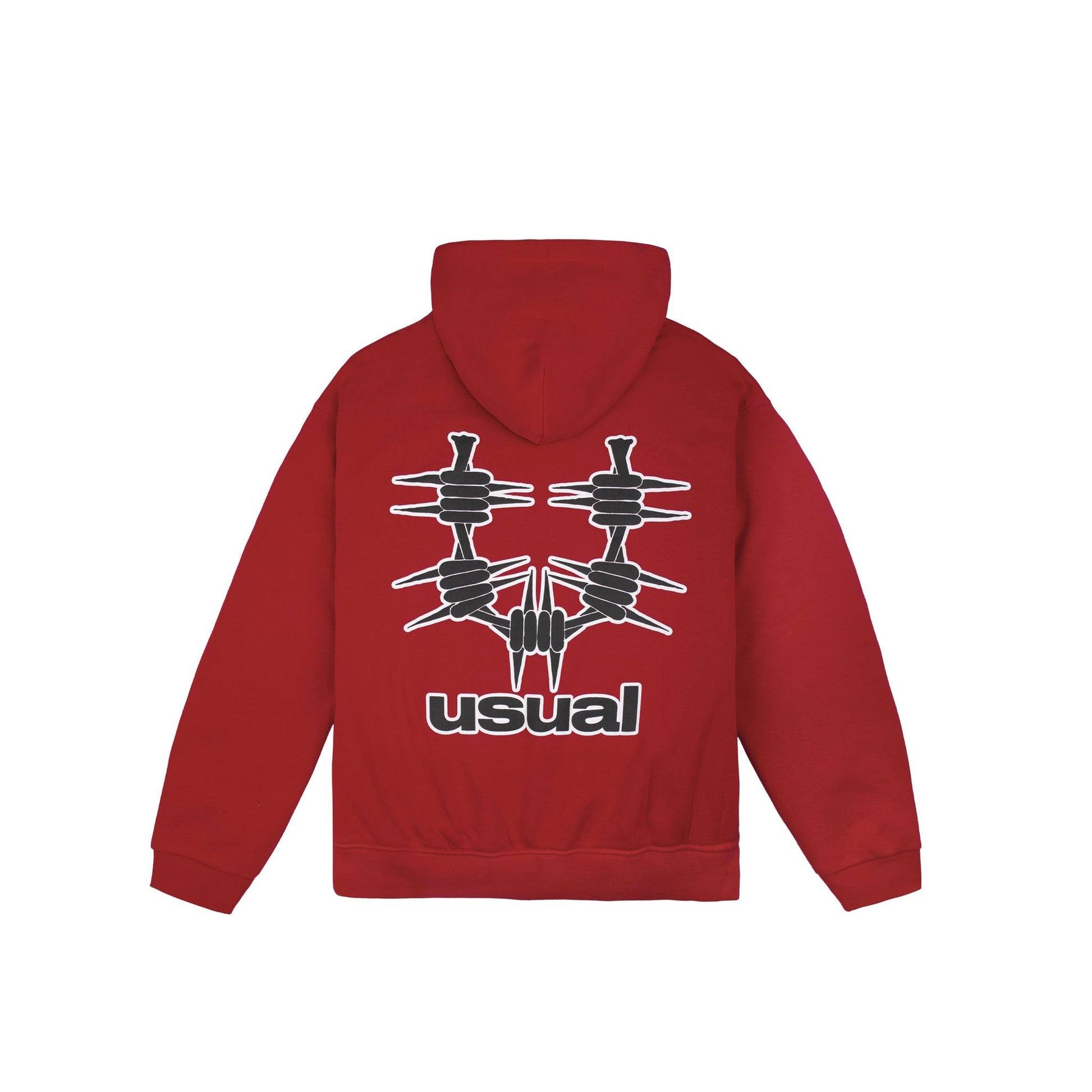 Usual - Outline Hoodie Red