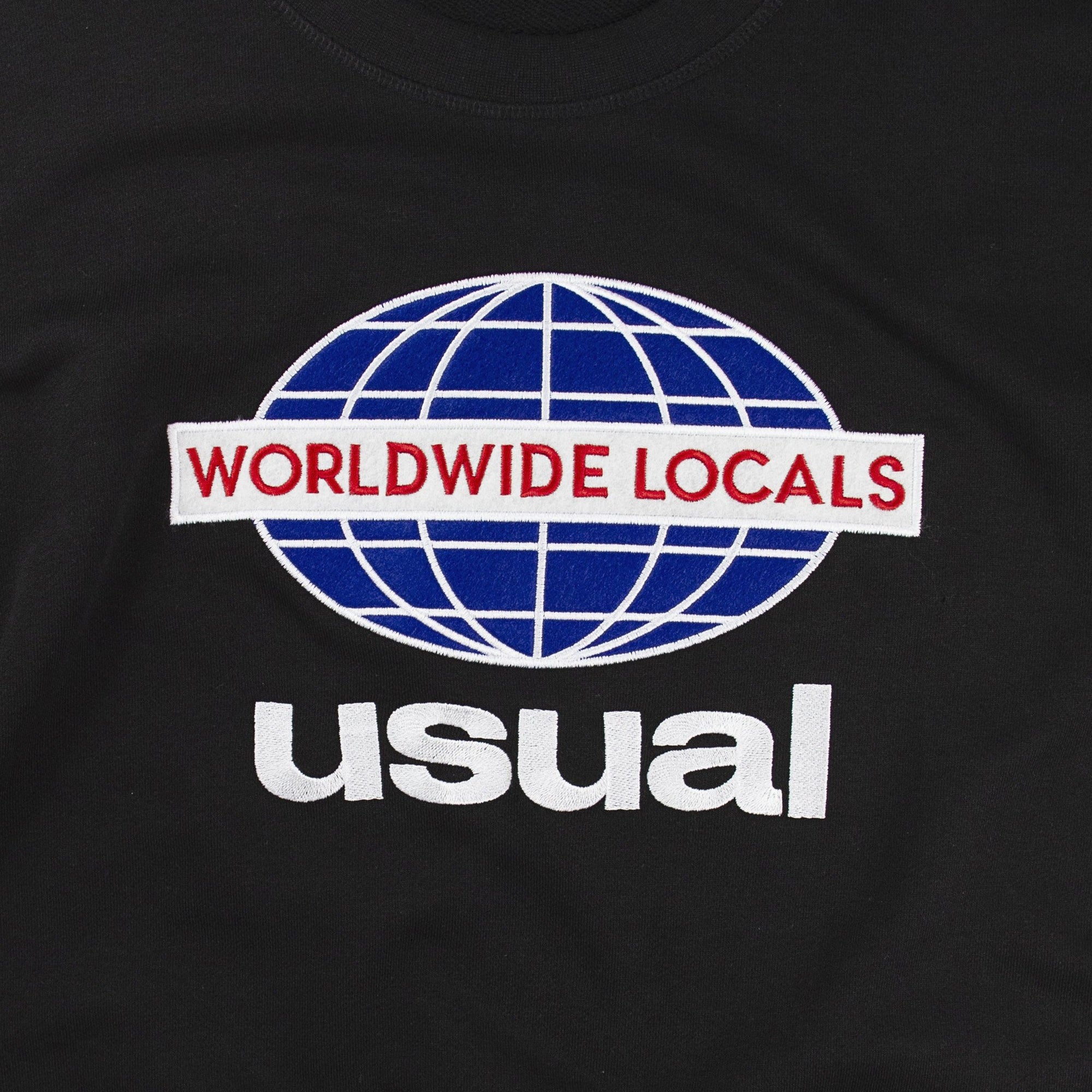 Usual - Worldwide Locals Crewneck Black