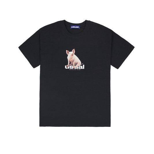 Usual - Piggy T-Shirt Black