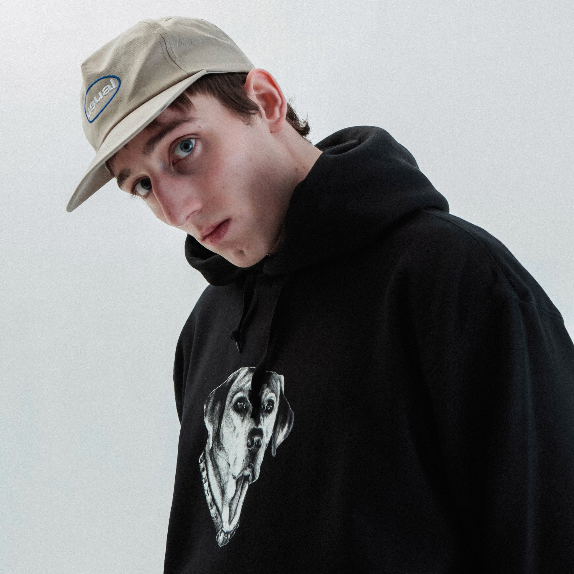 Usual - Dogs Hooded Sweatshirt Black